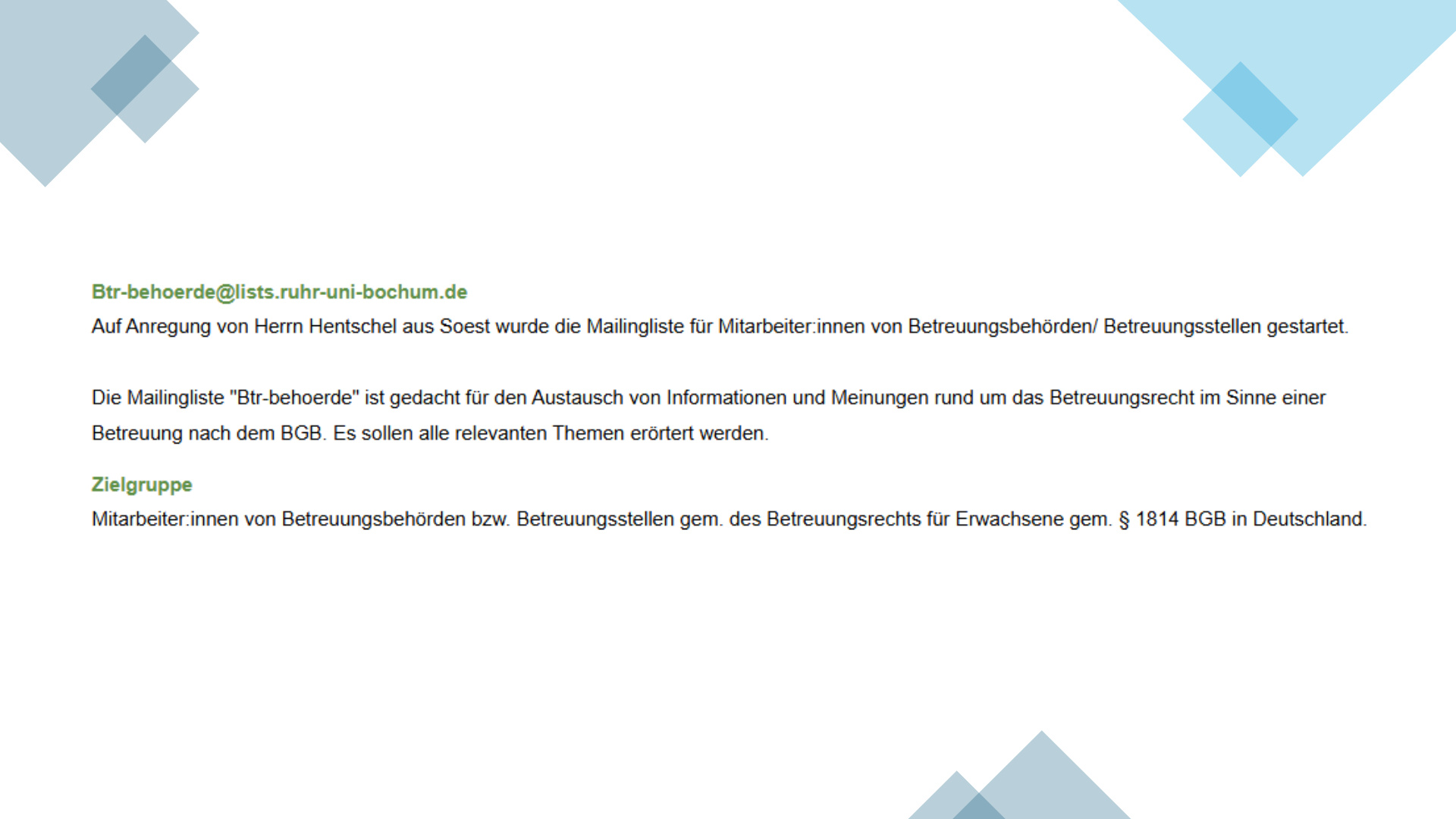 Pick Maillingliste für Betreuungsbehörden S.5